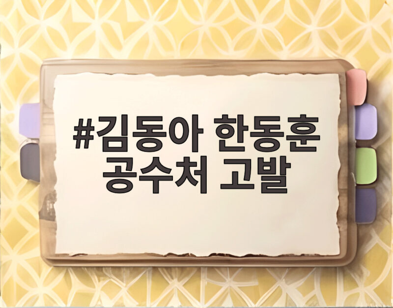 김동아 한동훈 공수처 고발 비공개 수사 기록의 파장과 쟁점 지금 알아보자 1 김동아 한동훈 공수처 고발