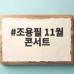 조용필 11월 콘서트 올해 마지막 기회 놓치면 안 되는 이유 조용필 11월 콘서트