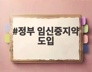 정부 임신중지약 도입