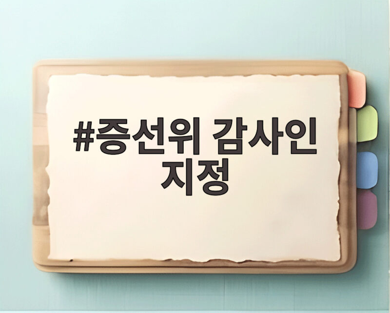 증선위 감사인 지정