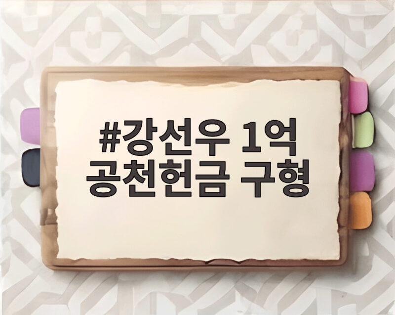 강선우 1억 공천헌금 구형