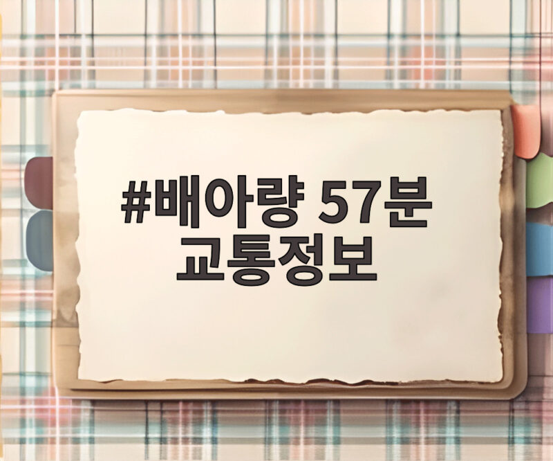 배아량 57분 교통정보, 그 1분을 지키는 치열한 생방송 1 배아량 57분 교통정보