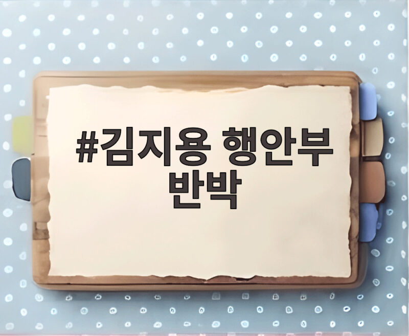 김지용 행안부 반박 친윤 논란 정리하고 궁금증 풀어봤다 1 김지용 행안부 반박