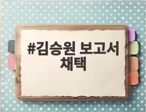 김승원 보고서 채택