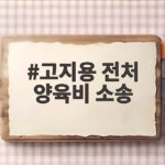 고지용 전처 양육비 소송
