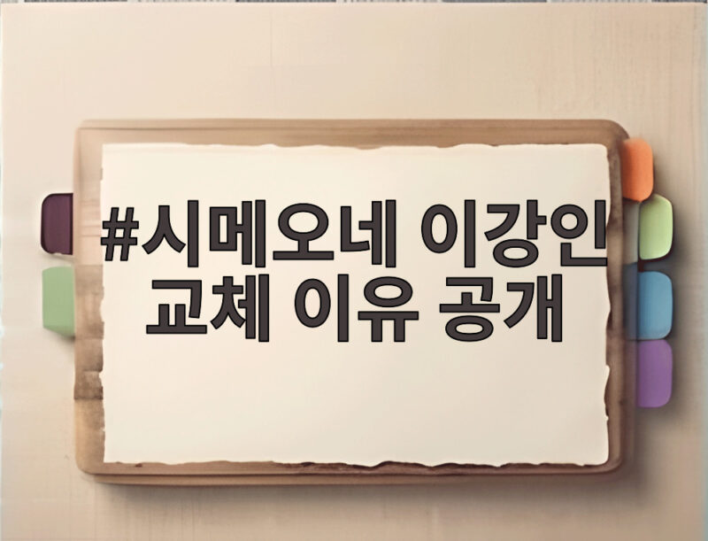 시메오네 이강인 교체 이유 공개