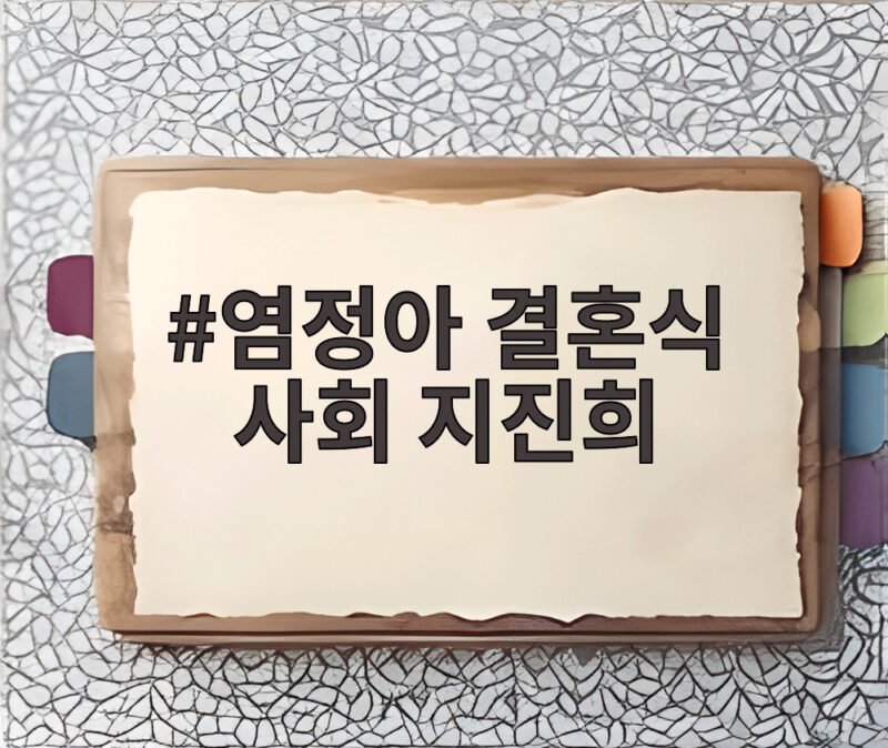 염정아 결혼식 사회 지진희