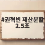 권혁빈 재산분할 2.5조