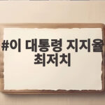 이 대통령 지지율 최저치 40% 개각에도 부정 평가 51% 위기 이 대통령 지지율 최저치