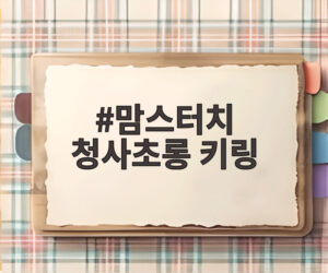맘스터치 청사초롱 키링