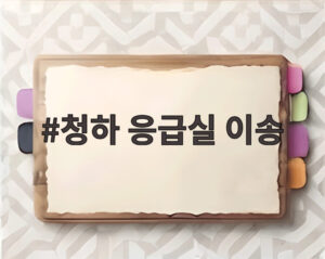청하 응급실 이송