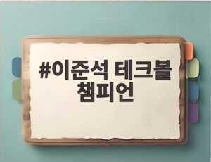 이준석 테크볼 챔피언