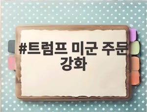 트럼프 미군 주둔 강화