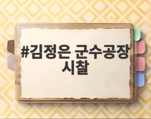 김정은 군수공장 시찰