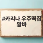 카리나 우주떡집 알바
