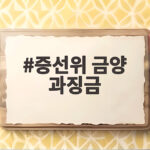 증선위 금양 과징금
