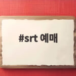 srt 예매