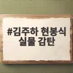 김주하 현봉식 실물 감탄