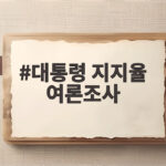 대통령 지지율 여론조사, 33.8%까지 하락하며 위기 신호...반등 가능성은? 대통령 지지율 여론조사