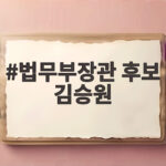 법무부장관 후보 김승원 사퇴 공소청 앞두고 수장 공백 장기화 법무부장관 후보 김승원