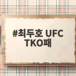 최두호 UFC TKO패