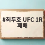 최두호 UFC 1R 패배