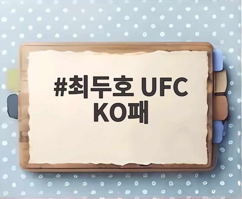 최두호 UFC KO패 8년 만의 랭커 복귀 실패 아쉬운 결과 1 최두호 UFC KO패
