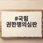 국힘 권한쟁의심판 청구 의미와 대법관 재제청 논란 살펴보기 국힘 권한쟁의심판