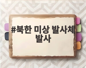 북한 미상 발사체 발사