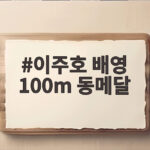이주호 배영 100m 동메달, 0.01초 차 아쉬움 속 3연속 메달 이주호 배영 100m 동메달
