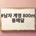 남자 계영 800m 동메달 2연패는 아쉽지만 값진 결과 남자 계영 800m 동메달