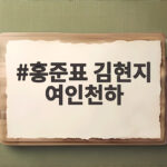 홍준표 김현지 여인천하