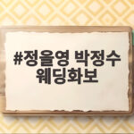 정을영 박정수 웨딩화보