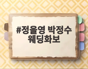 정을영 박정수 웨딩화보