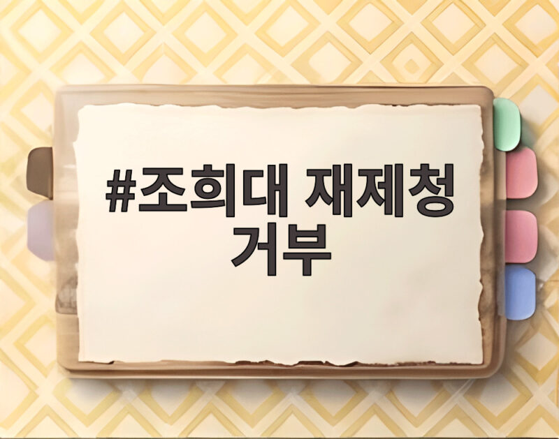 조희대 재제청 거부