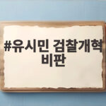 유시민 검찰개혁 비판 이재명 대통령 발언 충격 실체 분석 유시민 검찰개혁 비판