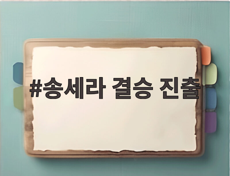송세라 결승 진출 기적의 역전승으로 아시안게임 금메달 도전 1 송세라 결승 진출