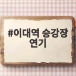 이대역 승강장 연기 발생 사고 원인과 무정차 통과 상황 확인 이대역 승강장 연기
