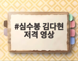 심수봉 김다현 저격 영상