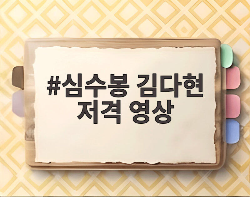 심수봉 김다현 저격 영상
