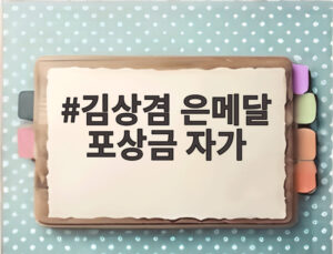 김상겸 은메달 포상금 자가