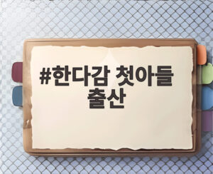 한다감 첫아들 출산