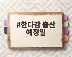 한다감 출산 예정일