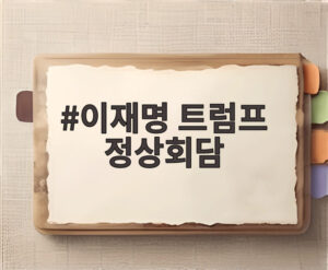 이재명 트럼프 정상회담