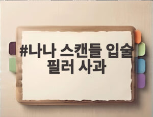 나나 스캔들 입술 필러 사과