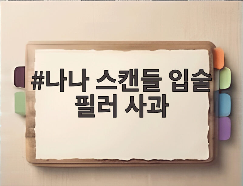 나나 스캔들 입술 필러 사과 논란 정리하고 앞으로의 활동 응원합니다 1 나나 스캔들 입술 필러 사과