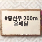 황선우 200m 은메달