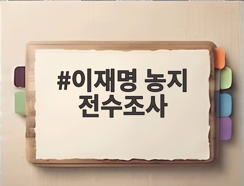 이재명 농지 전수조사 논란 대통령 입장과 쟁점 한눈에 보기 1 이재명 농지 전수조사