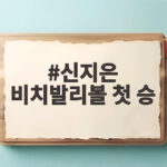 신지은 비치발리볼 첫 승, 악플과 설움 딛고 이룬 성과 신지은 비치발리볼 첫 승