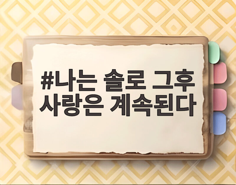 나는 솔로 그후 사랑은 계속된다 결혼과 새 로맨스 1 나는 솔로 그후 사랑은 계속된다
